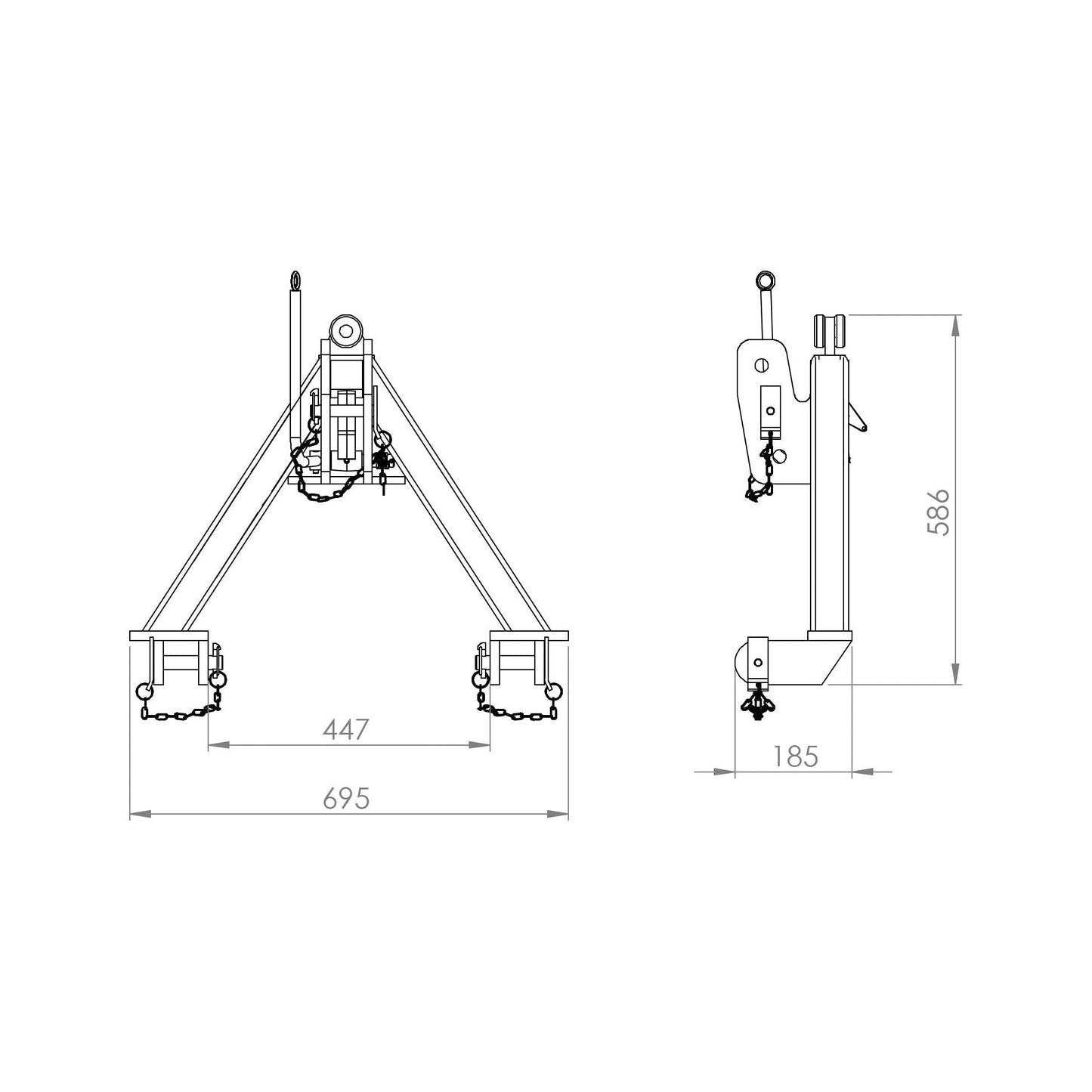A Frame Quick Hitch System (Cat.0) CE Approved
- S.140555 - Farming Parts