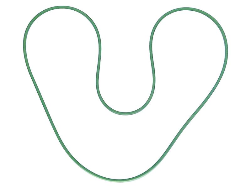 The Sparex Brake O Ring Kit (Sparex Part Number: S.169051) includes a versatile, single green rubber band shaped in a large, loose loop with a rounded bottom and open top, making it perfect for various uses with just the right thickness.