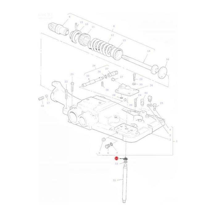 Massey Ferguson - Stand Pipe Back Up Washer - 195874M1 - Farming Parts