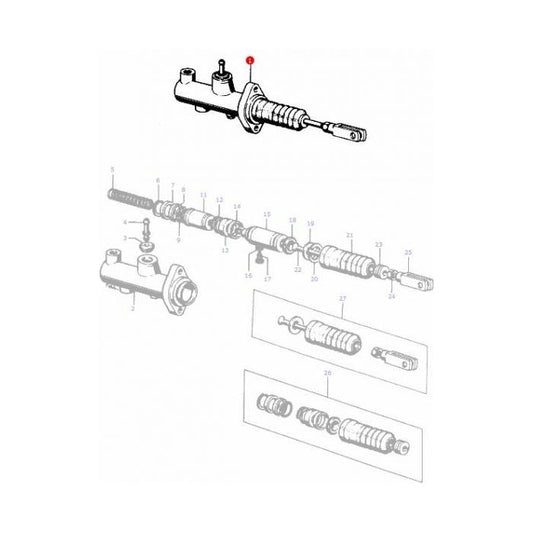 Massey Ferguson - Brake Master Cylinder - 3303732M92 - Farming Parts