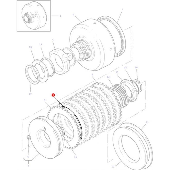 Massey Ferguson - Disc Clutch Pack - 1688532M1 - Farming Parts