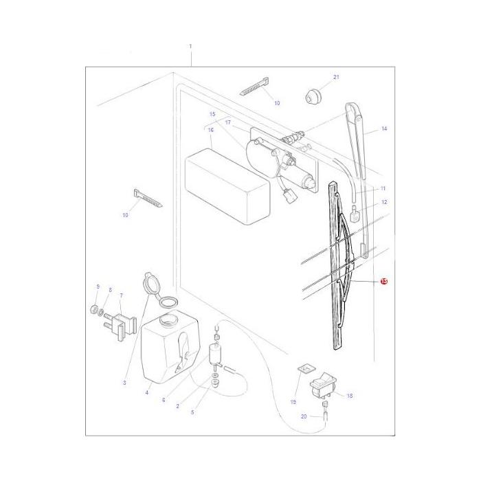 Massey Ferguson - Wiper Blade - 3406992M91 - Farming Parts