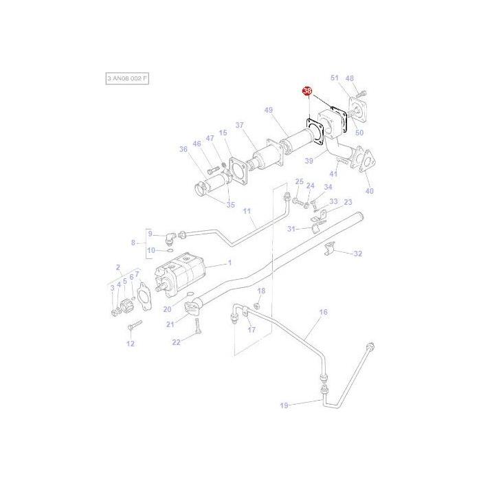 Massey Ferguson - Gasket Filter - 1696548M4 - Farming Parts