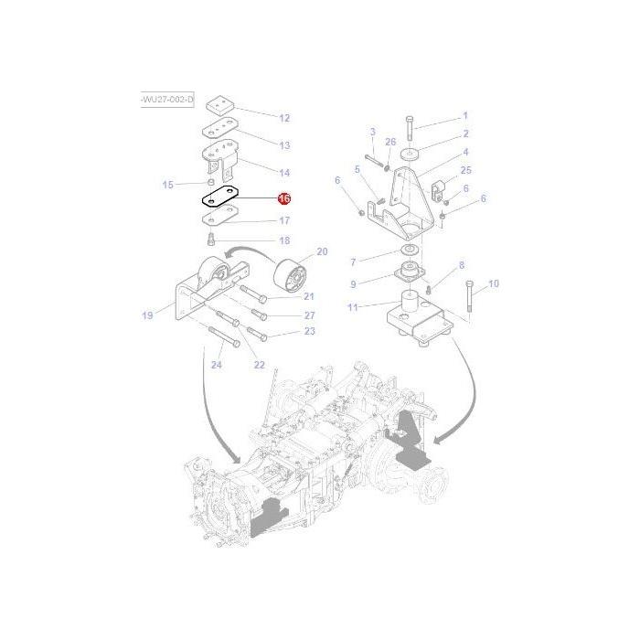 Massey Ferguson - Plate Cab Mounting - 4288241M1 - Farming Parts
