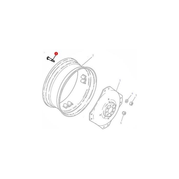 Massey Ferguson - Stud Disc-Rim - 1688527M1 - Farming Parts