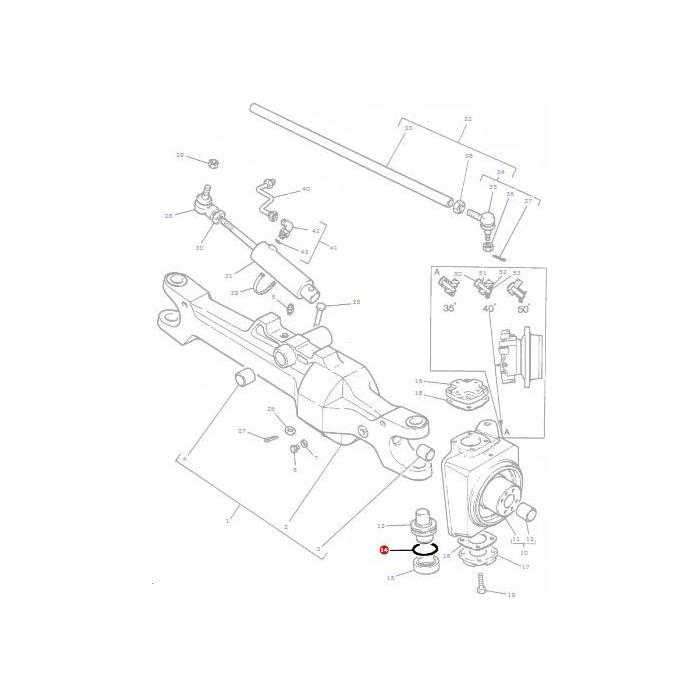 Massey Ferguson - O Ring Pivot Bearing - 3009744X1 - Farming Parts