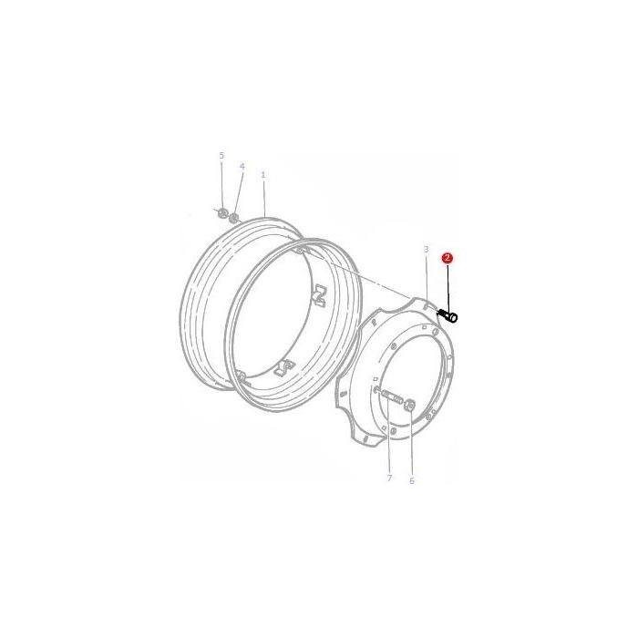 Massey Ferguson - Stud Disc-Rim M16x80 - 3384620M1 - Farming Parts