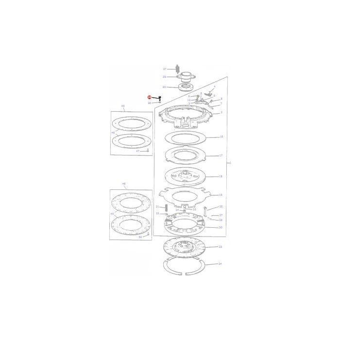 Massey Ferguson - Bolt 5/16x1.75 unc Clutch Assy - 887892M1 - Farming Parts