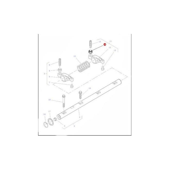 Massey Ferguson - Nut Rocker Arm - 376123X1 - Farming Parts