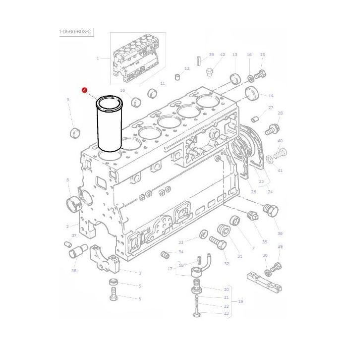 Massey Ferguson - Un-Finished Liner - 748215M1 - Farming Parts