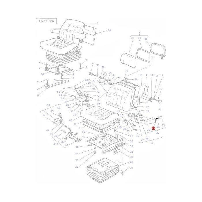 Massey Ferguson - Screw Armrest Fixing- 3102001M1 - Farming Parts