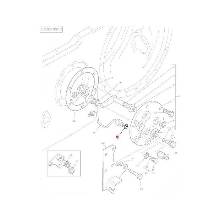 Massey Ferguson - Washer Fibre 1/2 - 886535M1 - Farming Parts