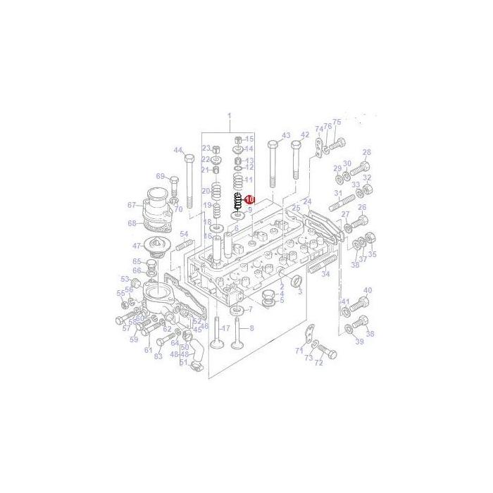 Massey Ferguson - Valve Spring - 735525M1 - Farming Parts