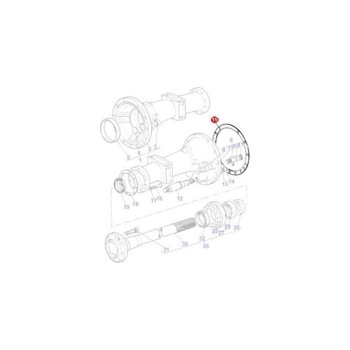 Massey Ferguson - Gasket Trumpet Housing - 183254M1 - Farming Parts
