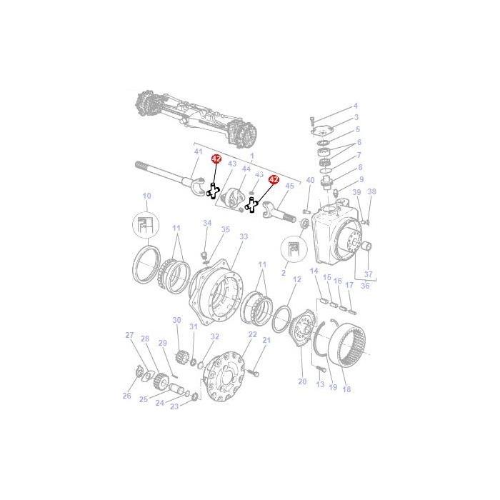 Massey Ferguson - Universal Joint - 1429021M1 - Farming Parts