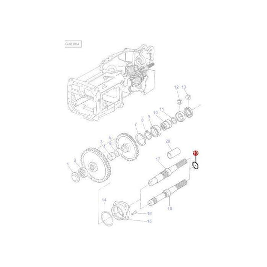 Massey Ferguson - Circlip - 3615384M2 - Farming Parts