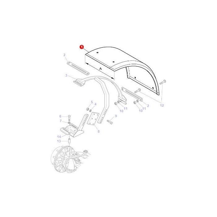 Massey Ferguson - Fender Skin 410mm - 3715946M4 - Farming Parts
