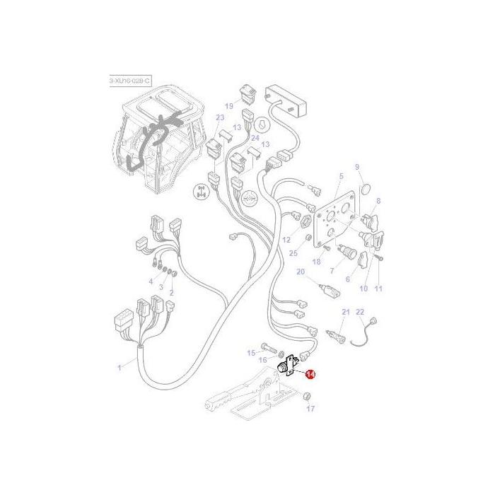 Massey Ferguson - Switch Handbrake - 3760061M92 - Farming Parts