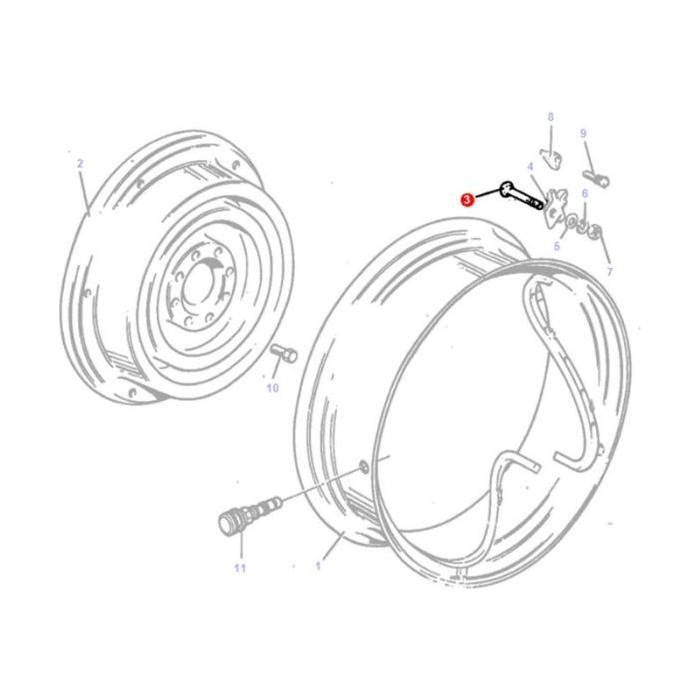 Massey Ferguson - Stud Disc Rim - 364424X1 - Farming Parts
