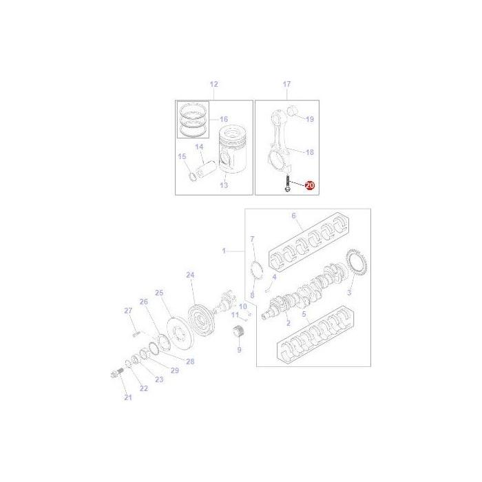Massey Ferguson - Bolt Conrod - 4224864M1 - Farming Parts