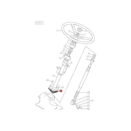 Massey Ferguson - Gasket Steering Box - 1893620M1 - Farming Parts