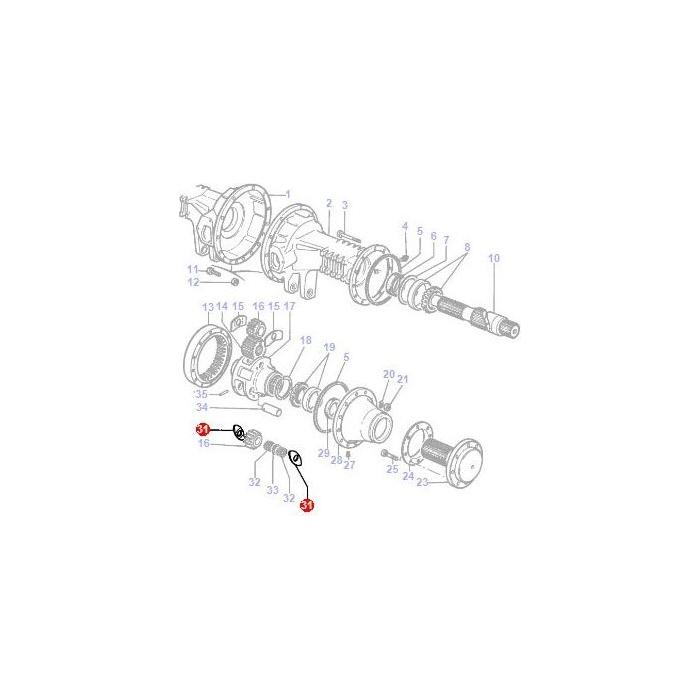 Massey Ferguson - Washer - 184441M1 - Farming Parts