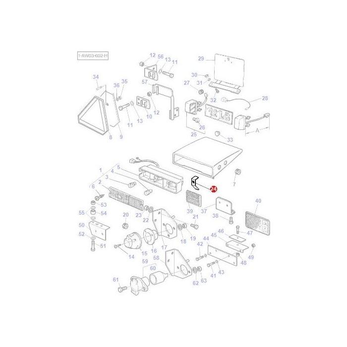 Massey Ferguson - Bridle Light Fixing - 3713696M2 - Farming Parts