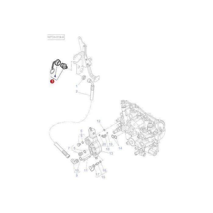 Massey Ferguson - Trailer Brake Coupler - 3581307M3 - Farming Parts
