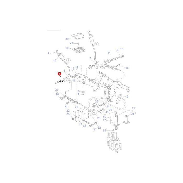 Massey Ferguson - Clevis Pin 53mm - 3712956M3 - Farming Parts