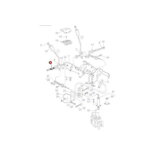 Massey Ferguson - Clevis Pin 53mm - 3712956M3 - Farming Parts