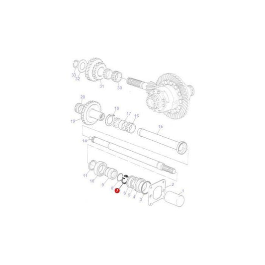 Massey Ferguson - Clip Shaft Retaining - 1662726M3 - Farming Parts