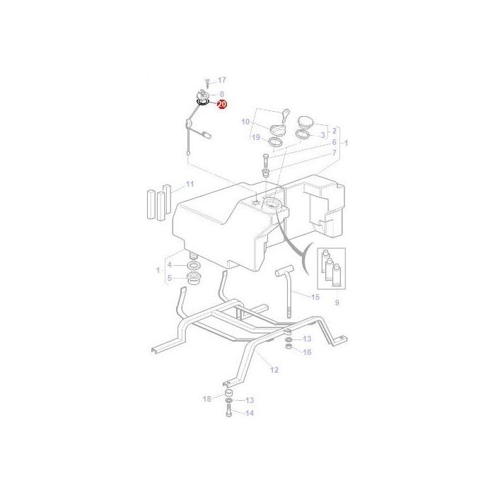 Massey Ferguson - Gasket Sender Unit - 1617869M2 - Farming Parts