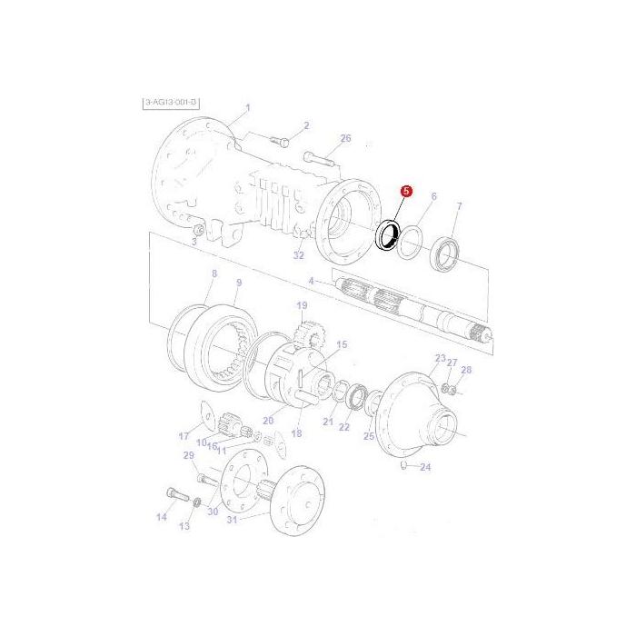 Massey Ferguson - Seal - 1860954M1 - Farming Parts