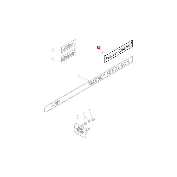Massey Ferguson - Power Control Decal - 3783415M1 - Farming Parts