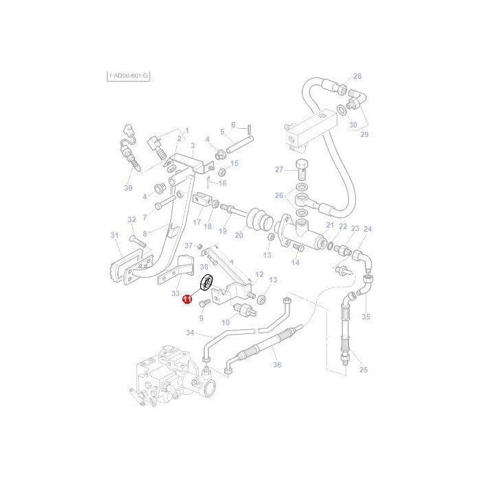 Massey Ferguson - Nut M14 Half - 339070X1 - Farming Parts