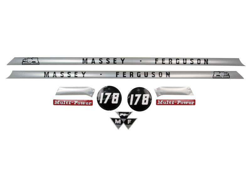 Decal Set - Massey Ferguson 178 | Sparex Part No.S.41184