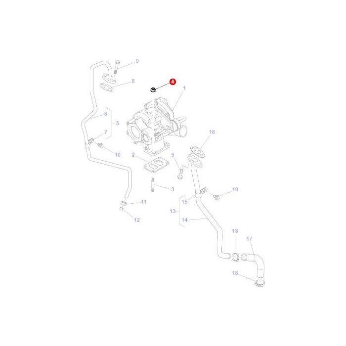 Massey Ferguson - Nut Turbo - 4222168M1 - Farming Parts