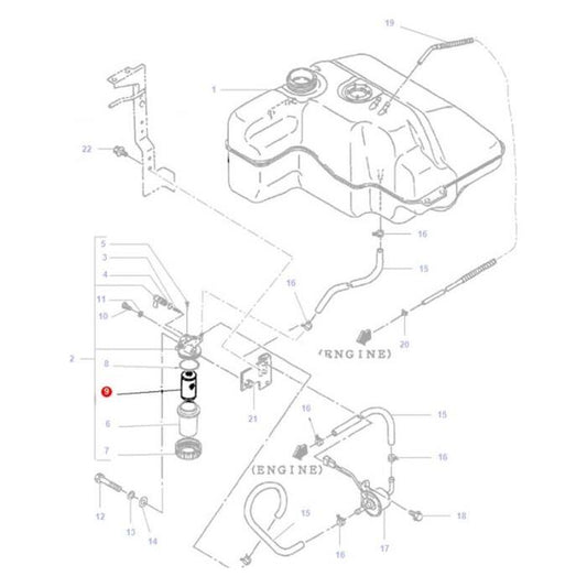 Massey Ferguson - Fuel Filter - 3608255M1 - Farming Parts