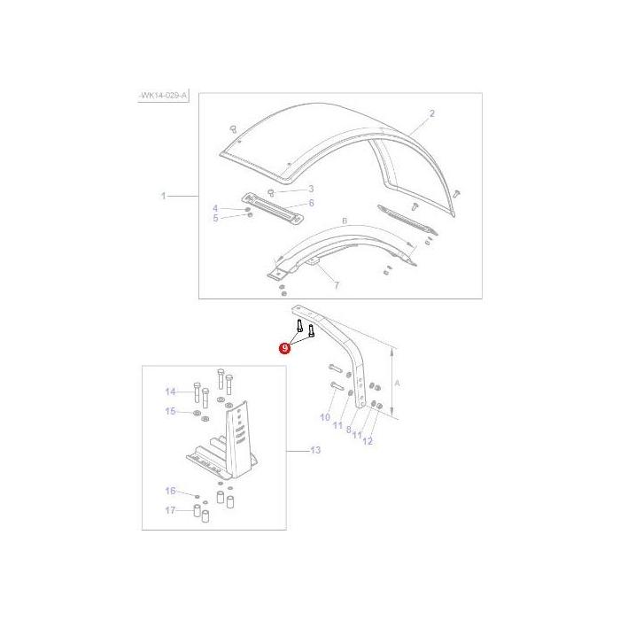 Massey Ferguson - Bolt M12X40 - 1441226X1 - Farming Parts