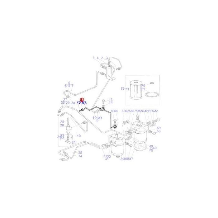 Massey Ferguson - Fuel Pipe - 887046M92 - Farming Parts