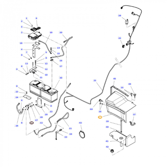 Massey Ferguson - Battery Cover - 4353965M1 - Farming Parts