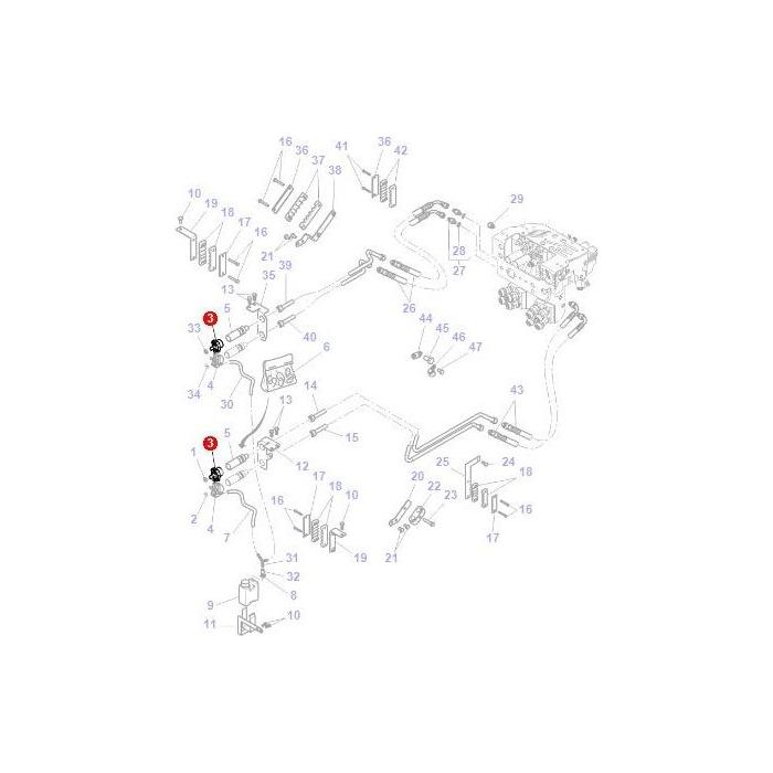 Massey Ferguson - Breather Front Linkage - 4355899M2 - Farming Parts