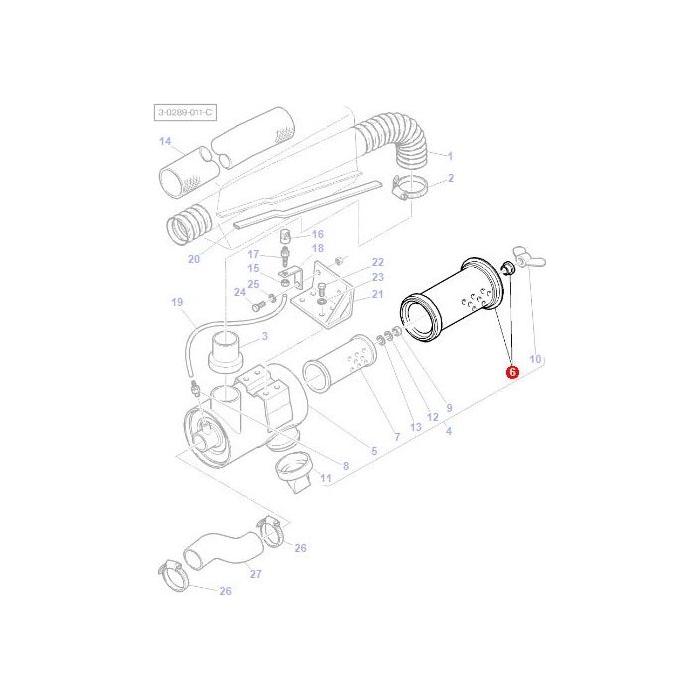 Massey Ferguson - Filter Air Outer - 3824036M1 - Farming Parts