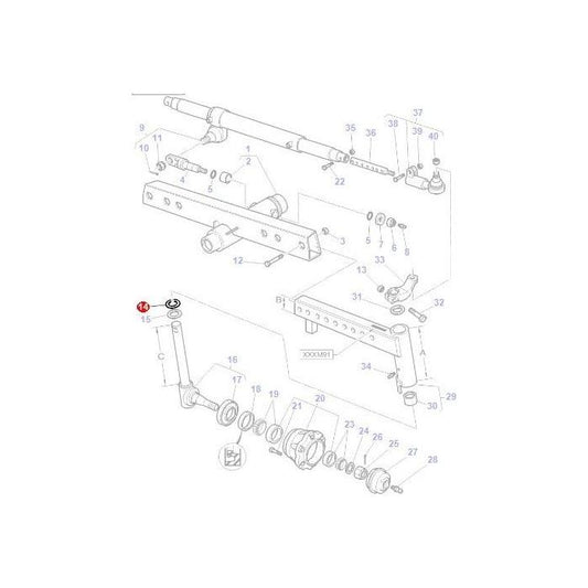 Massey Ferguson - Thrust Washer - 1696721M1 - Farming Parts