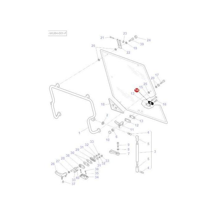 Massey Ferguson - Plate Window Mechanism - 3619603M1 - Farming Parts