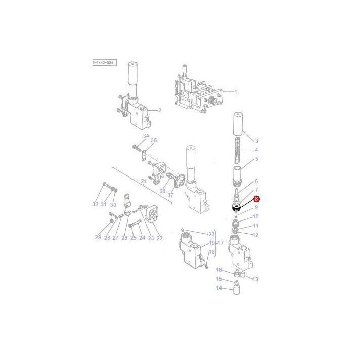 Massey Ferguson - Guide Pressure Control - 1867421M2 - Farming Parts