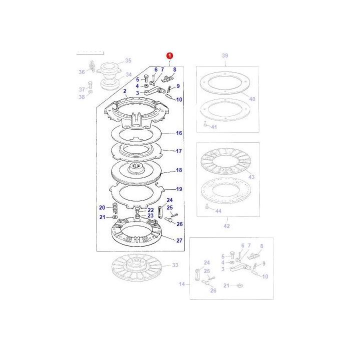 Massey Ferguson - Clutch Assy 12 Dual - 3610268M92 - Farming Parts