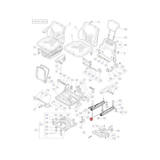 Adjustment Rail Set - F716501030050 - Massey Tractor Parts