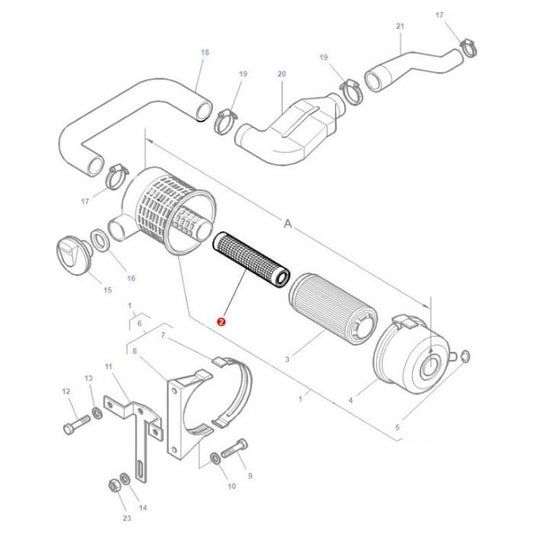 Air Filter - 3901463M2 - Massey Tractor Parts