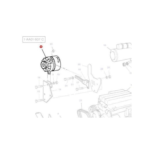Alternator - 3618907M1 - Massey Tractor Parts